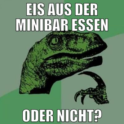 Eis aus der Minibar essen oder nicht?