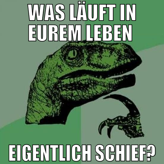 was läuft in eurem leben  eigentlich schief?