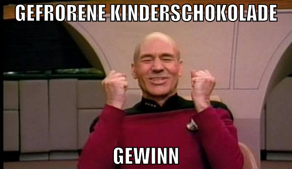 gefrorene kinderschokolade gewinn