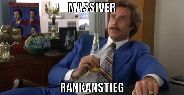 massiver rankanstieg