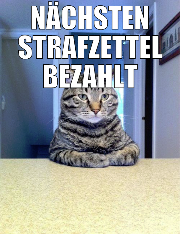 nächsten strafzettel bezahlt