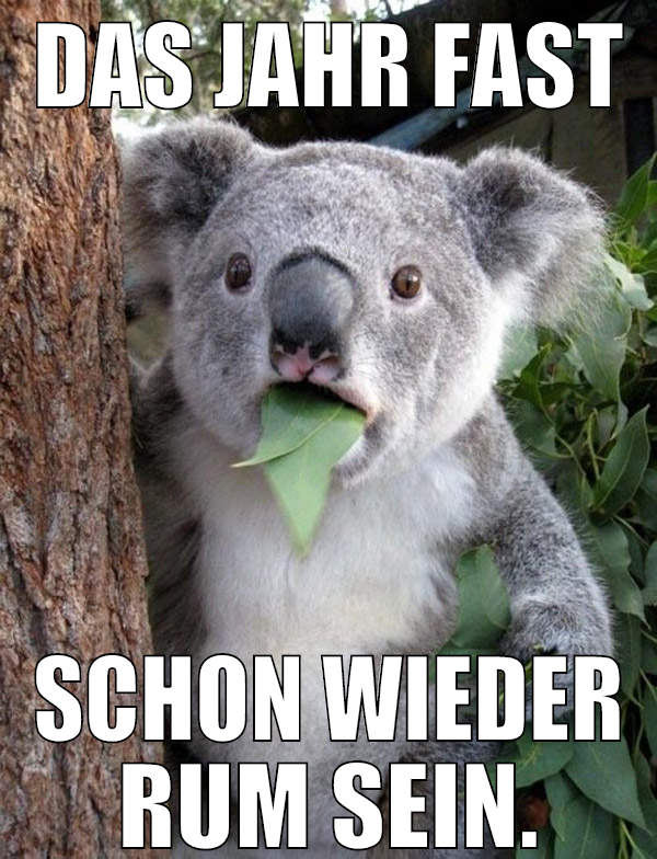 Das jahr fast schon wieder rum sein.