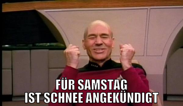 für samstag ist schnee angekündigt