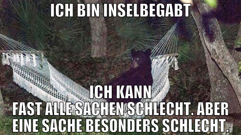 ich bin inselbegabt ich kann fast alle sachen schl