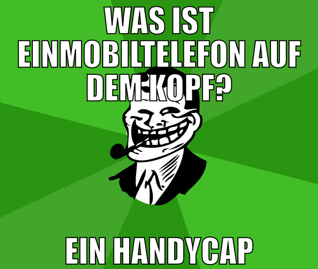 was ist einmobiltelefon auf dem kopf? ein handycap
