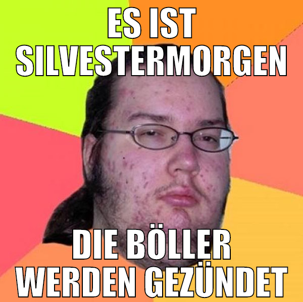 es ist silvestermorgen die böller werden gezündet