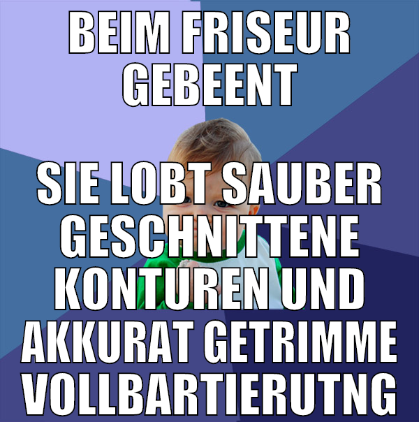 beim friseur gebeent sie lobt sauber geschnittene
