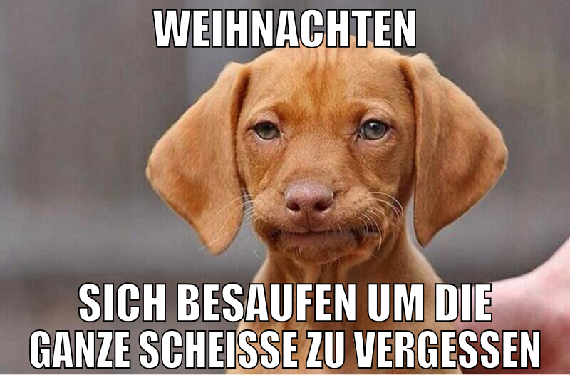WEIHNACHTEN SICH BESAUFEN UM DIE GANZE SCHEISSE ZU