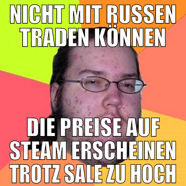 nicht mit russen traden können die preise auf stea