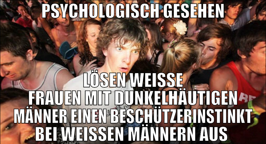 Psychologisch gesehen Lösen weisse Frauen mit dunk