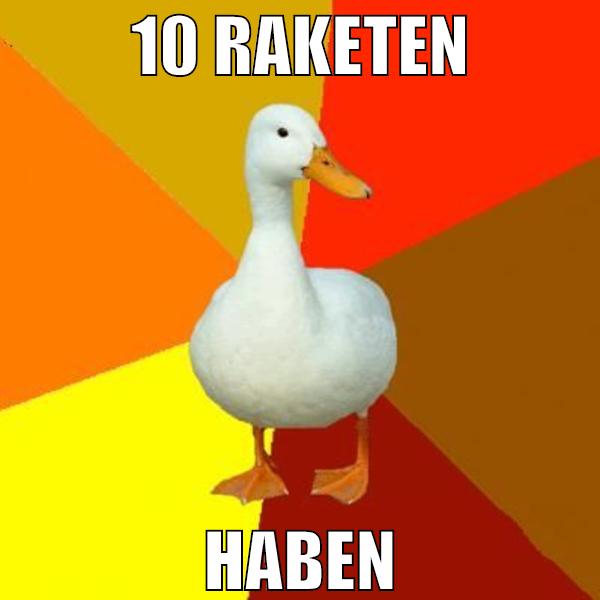 10 raketen haben