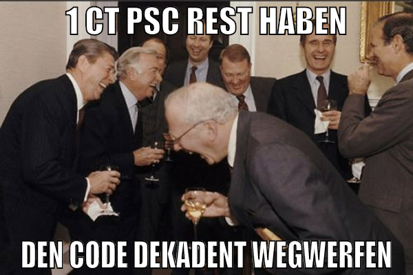 1 ct psc rest haben den code dekadent wegwerfen