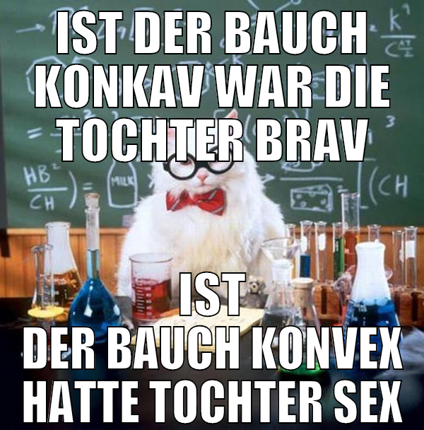 Ist der Bauch konkav war die Tochter brav ist der