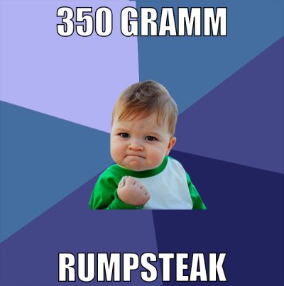 350 GRAMM RUMPSTEAK