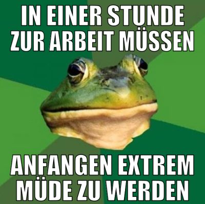 in einer stunde zur arbeit müssen anfangen extrem