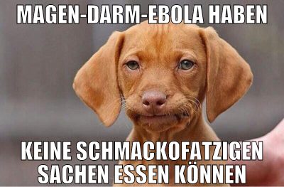 magen-darm-ebola haben keine schmackofatzigen sach