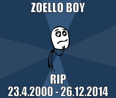zoello boy RIP  23.4.2000 - 26.12.2014