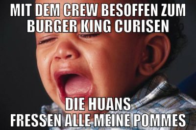 mit dem crew besoffen zum burger king curisen die
