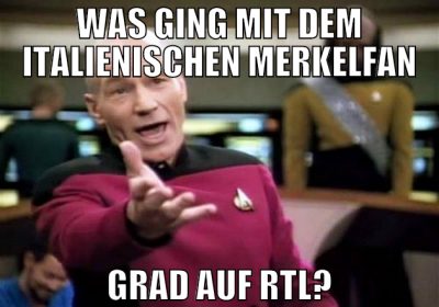 was ging mit dem italienischen merkelfan grad auf