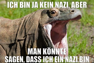 ich bin ja kein nazi, aber man könnte sagen, dass