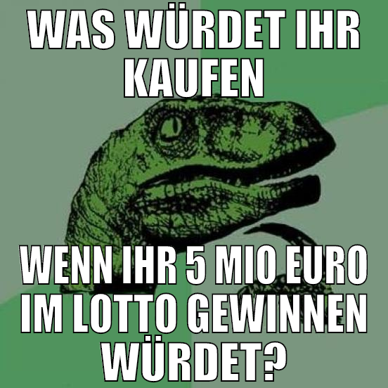 Was würdet ihr kaufen wenn ihr 5 Mio Euro im Lotto