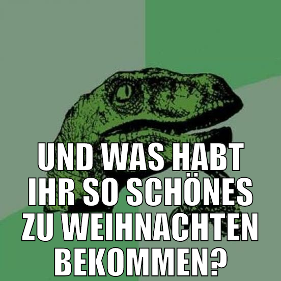 und was habt ihr so schönes zu weihnachten bekomme