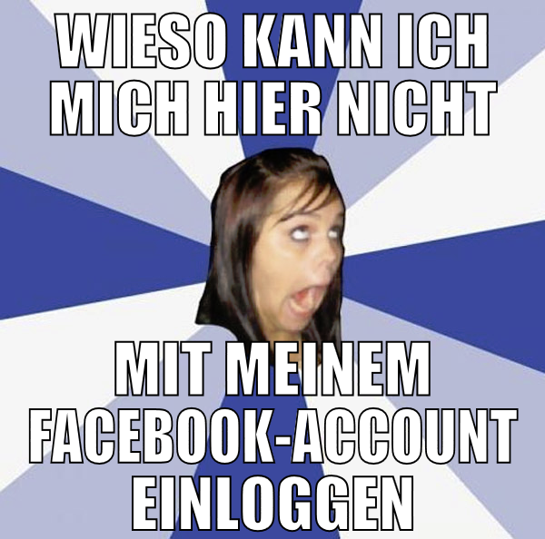 wieso kann ich mich hier nicht mit meinem facebook