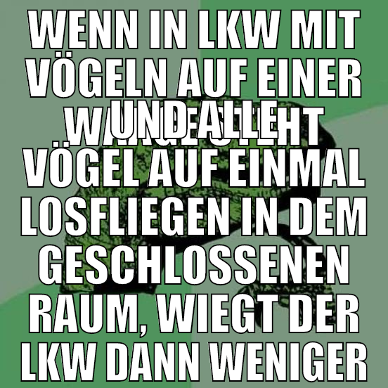 Wenn in Lkw mit Vögeln auf einer Waage steht und a