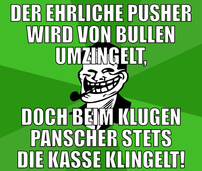 Der ehrliche Pusher wird von Bullen umzingelt, doc