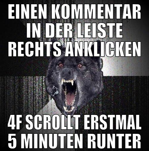 einen kommentar in der leiste rechts anklicken 4f