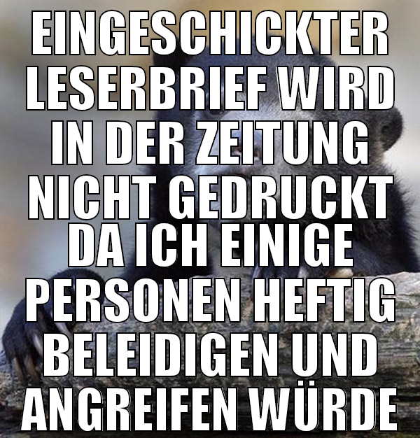 eingeschickter leserbrief wird in der zeitung nich