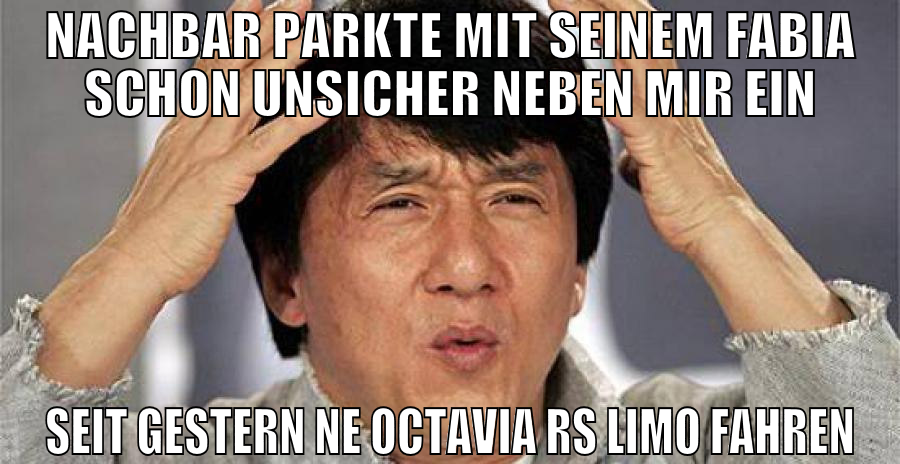Nachbar parkte mit seinem Fabia schon unsicher neb