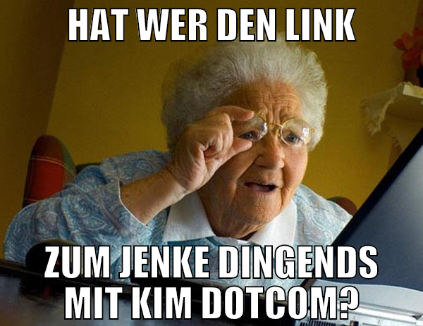 Hat wer den Link zum jenke dingends mit kim dotcom