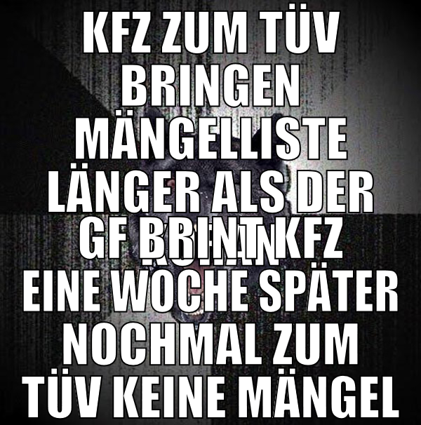 KFZ ZUM TÜV BRINGEN MÄNGELLISTE LÄNGER ALS DER KOR