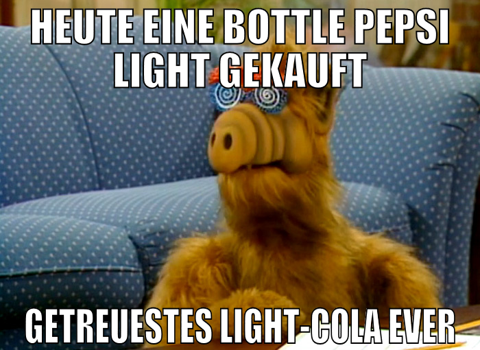 Heute eine Bottle Pepsi light gekauft Getreuestes