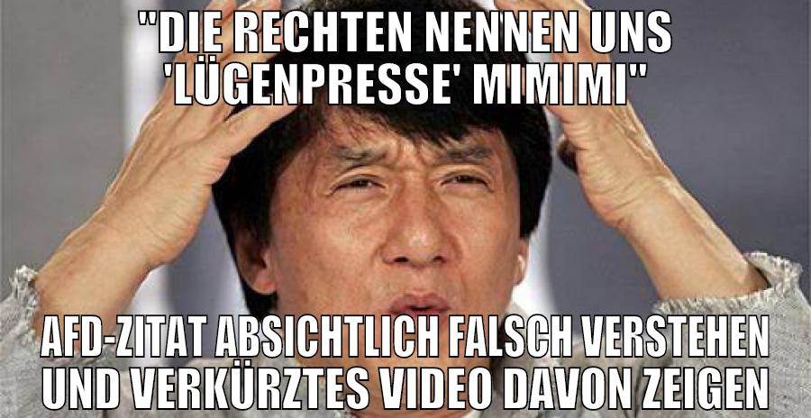 "DIE RECHTEN NENNEN UNS 'LÜGENPRESSE' MIMIMI" AFD-