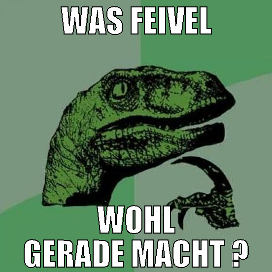 was feivel wohl gerade macht ?