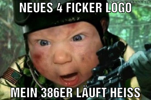 Neues 4 ficker logo Mein 386er läuft heiss