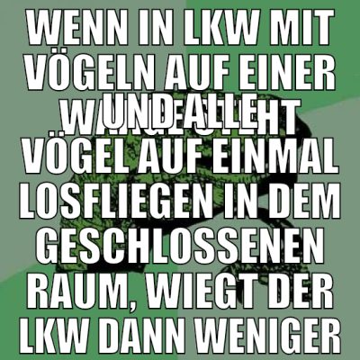 Wenn in Lkw mit Vögeln auf einer Waage steht und a