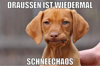 draußen ist wiedermal schneechaos