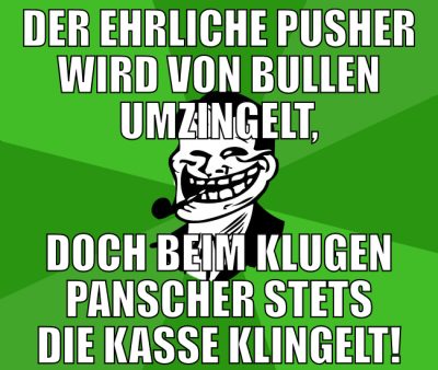 Der ehrliche Pusher wird von Bullen umzingelt, doc