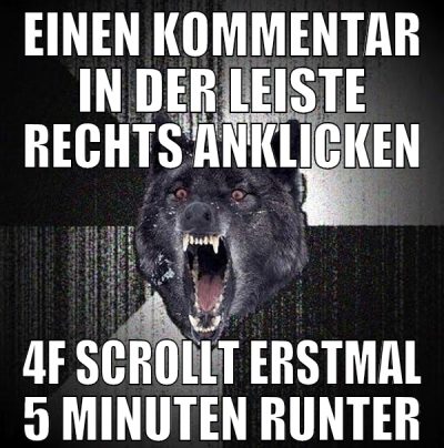 einen kommentar in der leiste rechts anklicken 4f