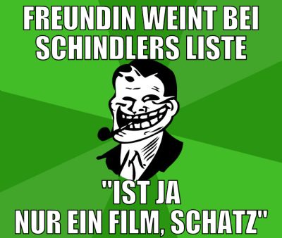 Freundin weint bei Schindlers liste "IST JA NUR EI