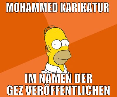 mohammed karikatur  im namen der gez veröffentlich