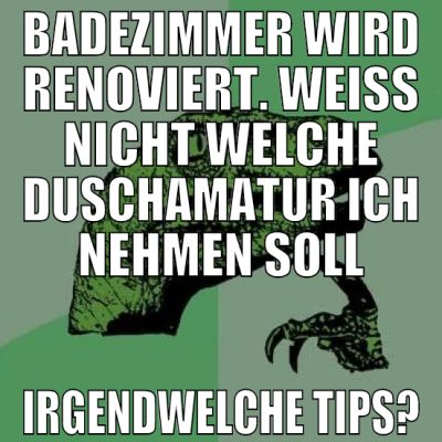 badezimmer wird renoviert. weiß nicht welche dusch