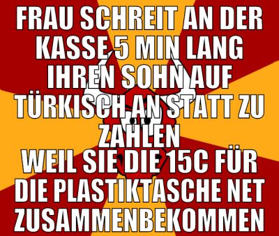 frau schreit an der kasse 5 min lang ihren sohn au