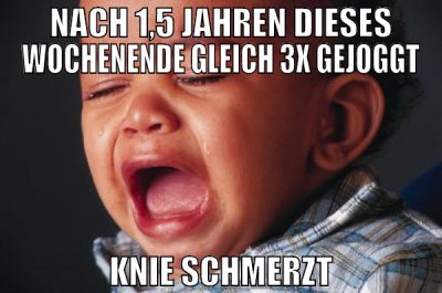nach 1,5 jahren dieses wochenende gleich 3x gejogg