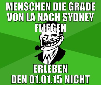 menschen die grade von LA nach Sydney fliegen erle