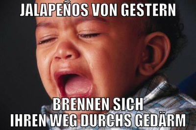 Jalapeños von gestern brennen sich ihren weg durch