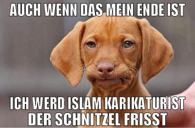 Auch wenn das mein Ende ist Ich werd Islam Karikat